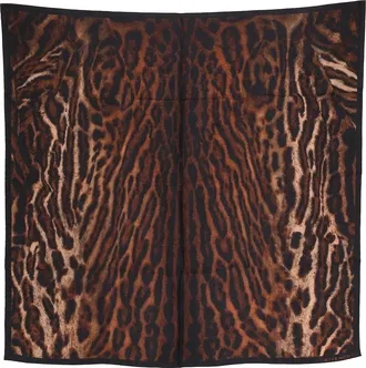 Givenchy Brown Silk Womens Foulard