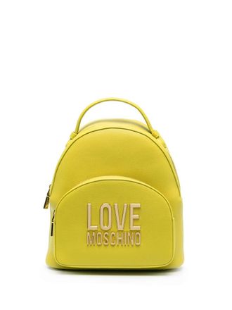 Love Moschino logo-plaque zip backpack - women - Polyurethane - OS - Green