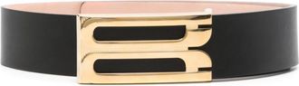 Victoria Beckham Black Logo buckle Belt