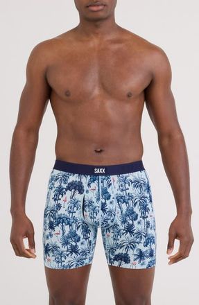 Saxx Vibe Xtra Soft Comfort Boxer Briefs in Palm Mix-Atmosphere at Nordstrom, Size Small