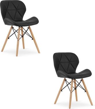 OEM Silla Lago De Ecopiel - Negro X 2