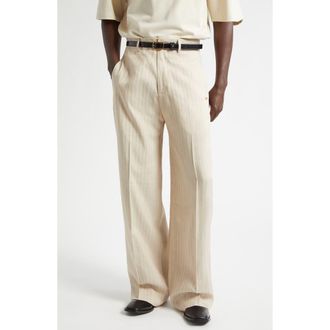 Amiri Tailored Pinstripe Pants in Alabaster Archived at Nordstrom, Size 36 Us