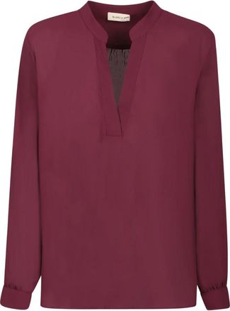 Blanca Vita Georgette Tuniek - Dames - Blouses - Rood - 3XL - Leer - Overhemden