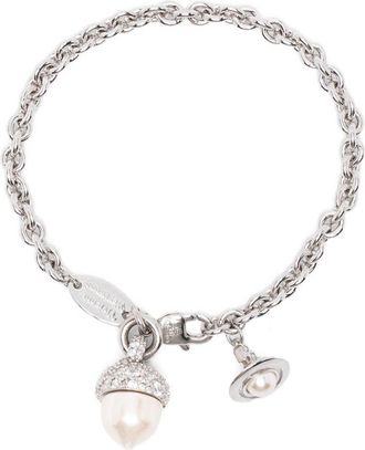 Vivienne Westwood Silver-tone Bracelet with Pearl-like Orb