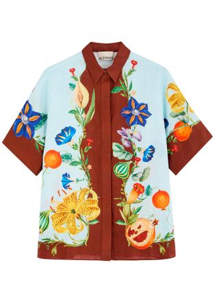 Alemais Alemais Dahlia Printed Flax Shirt - Multicoloured - 14 (UK14 / L)