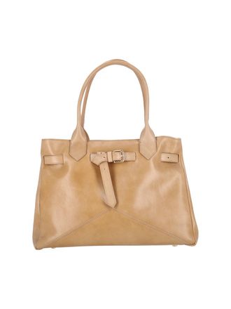 Ballantyne Beige Calf Leather Tote With Adjustable Buckle Detail