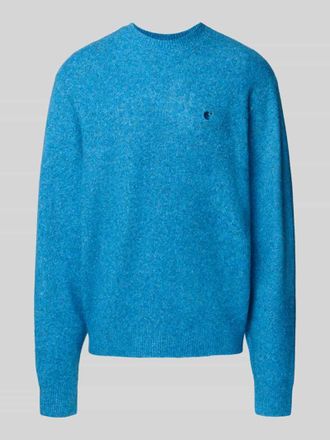 Carhartt Work in Progress Strickpullover mit gerippten Abschlüssen in Rauchblau, Größe L