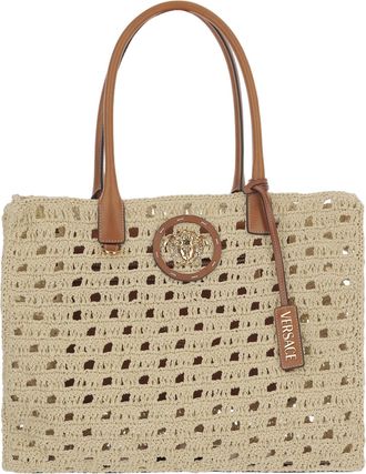 Versace La Medusa Canvas Tote Bag