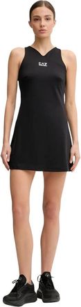 Emporio Armani Tennis Pro Jurk - Dames - Korte kleedjes - Zwart - XL - Polyester - Kleedjes