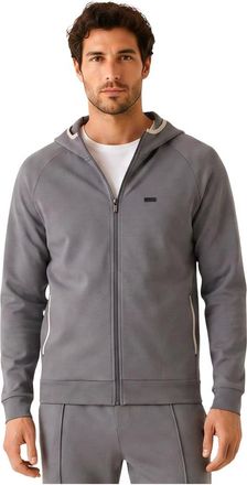 HUGO BOSS Hoodies & sweatvesten, Heren, Grijs, XL, Katoen, Sense Hooded Jacket