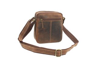 Visconti Compact Leather Messenger/Travel Bag S8 Oil Tan