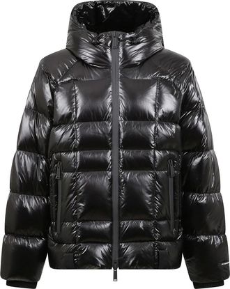 Dsquared2 Zwarte Technische Stof Hoodie Jas - Heren - Winterjassen - Zwart - L - Jassen