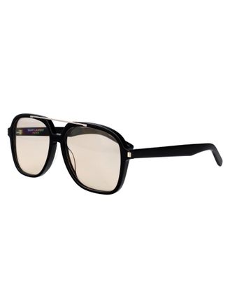Saint Laurent Womens Sunglasses Black-Yellow Acetate Black-Black-Yellow Black/black/yellow