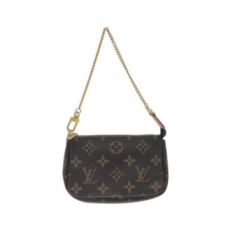 Louis Vuitton Marron Coated Canvas Pochette Pouch (Pre-Owned)