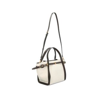 Tod's Canvas and Linen Tote Bag - White