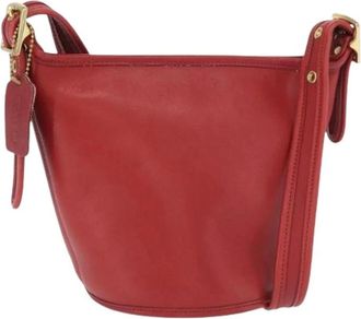 Coach Pre-owned Bucket Bags, female, Red, Size: ONE SIZE Pre-owned Leather Bucket Bag