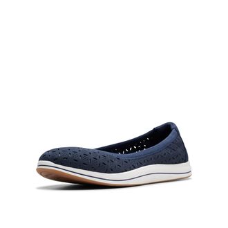 Clarks Womens Breeze Roam Shoes, Color Navy, Size: 8.5 UK Wide