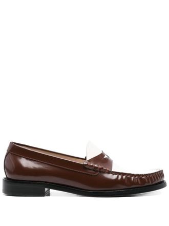 Stuart Weitzman Lottie loafers - women - Calf Leather/Calf Leather/Calf Leather - 37,5 - Brown