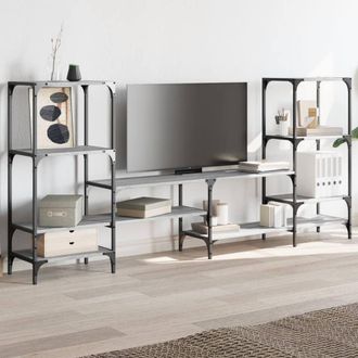 Berkfield Home TV Cabinet Grey Sonoma 206.5x28.5x95 cm Engineered Wood