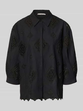 BA&SH Regular Fit Bluse mit H&auml;kelspitze Modell MURIEL in Black, Gr&ouml;&szlig;e XS