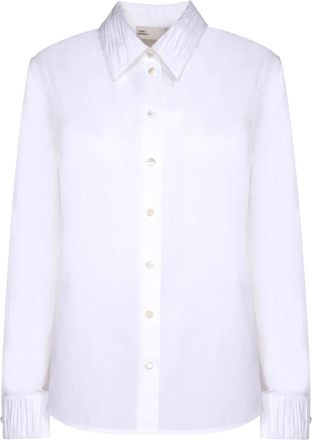 Tory Burch Poplin Blouse - Dames - Overhemden - Wit - S - Katoen - Overhemden