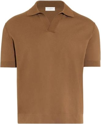 Paolo Pecora Maglia A Polo - Heren - Polos - Bruin - XL - Katoen - Tops