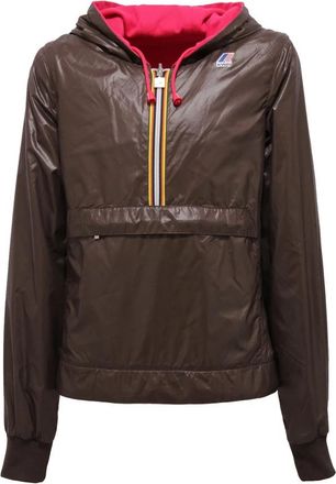 K-Way Omkeerbaar Double Face Jas - Dames - Zomerjassen - Bruin - S - Katoen - Jassen