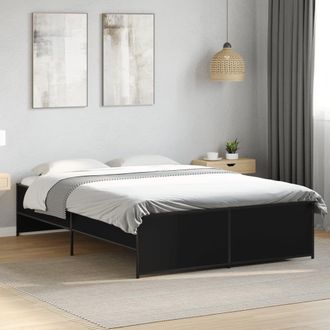 Berkfield Home Bed Frame without Mattress Black 140x190 cm