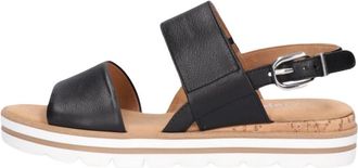 Gabor Comfort Sandalen 774.1 - Dames - Sandalen - Zwart - 40 EU - Leer - Schoenen