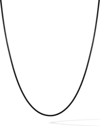 Vincero Mens Box Chain Necklace in Black at Nordstrom, Size 24