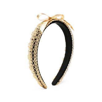 Shushu/Tong Hair Accessories, female, Yellow, Size: ONE SIZE Lace-trim Bow-detail Headband