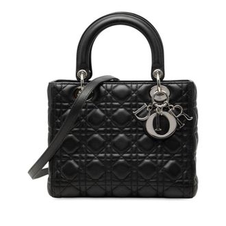 Dior Pre-owned Dior Medium Lambskin Cannage Lady Dior Ladies MK7WEO53LIQWAW9F
