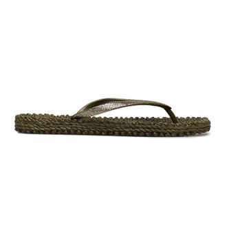 Ilse Jacobsen Cheerful 01 Rubber Womens Toe Post Sandals - Army - Size:UK 5