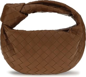 Bottega Veneta Womens Mini Jodie Lambskin Handbag Tannin-Gold Lamb Shoulder Bags Tannin/gold