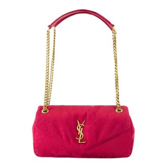 Saint Laurent Shoulder Bags, female, Pink, Size: ONE SIZE Baroque Floral Jacquard Small Bag