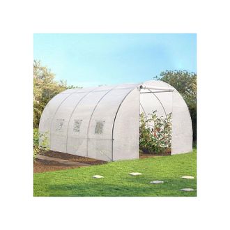 IDMarket Idmarket - Lona De Recambio De 130 G/m&sup2; Para Invernadero De 12 M&sup2;, Blanca Zebra