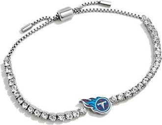 BaubleBar Womens BaubleBar Silver Tennessee Titans Pull-Tie Tennis Bracelet at Nordstrom