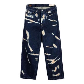 Evisu Straight Fit Jeans, male, Blue, W30, Tie-Dye Printed Seagull Jeans