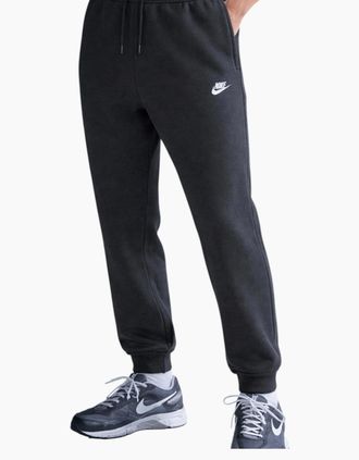 Nike Mens Nike Club Mens Jogger Fleece Running Bottom Sweat Pants - Black - Size: 35/34/32
