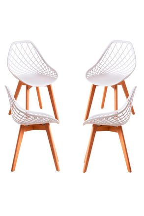 Regalos Miguel Packs Sillas Comedor - Pack 4 Sillas Deli - Blanco