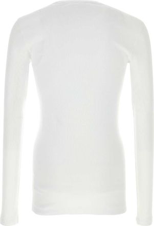 Dolce & Gabbana Mens White Stretch Cotton T-Shirt Biancoottico Exterior: Elastane Maglieria Sweater