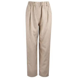 Brunello Cucinelli Brunello Cucinelli, Straight Trousers, female, Beige, Size: L Monili Trousers