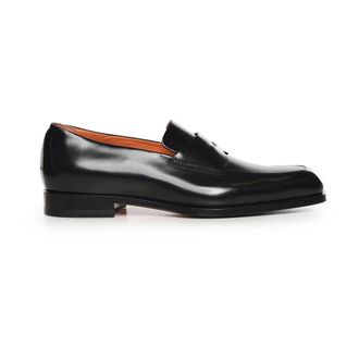 Santoni Loafers, male, Black, Size: 8 US Penny Loafer
