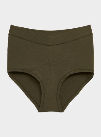 Miiyu Womens Stretchy V high-waist classic Hipster Panties TENCEL TM modal