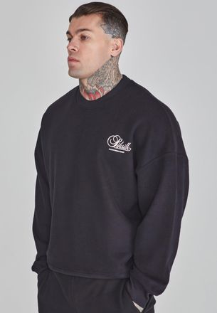 Siksilk Su&eacute;ter gr&aacute;fico negro para hombre SikSilk S