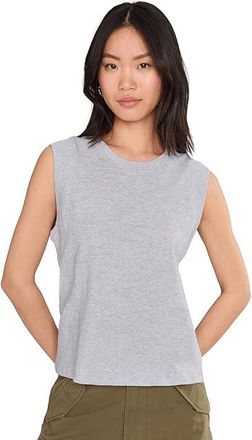 Faherty Sunwashed Slub Muscle Tank Top Womens Clothing Light Grey Heather : 2XL, Cotton