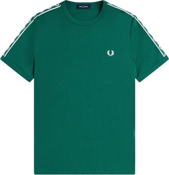 Fred Perry Hombre, Camisetas, Verde, Talla: XL