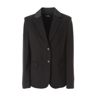 Karl Lagerfeld Blazers, female, Black, Size: S Punto Jacket