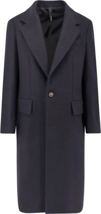 Hev&ograve; Woljas Mantel - Heren - Mantel - Blauw - 4XL - Wol - Jassen