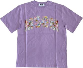 Msgm Msgm, Tops, Dames, Paars, M, Paarse T-shirts en Polos